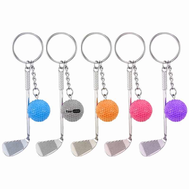 Metal Customizable Golf Pendant Keychain