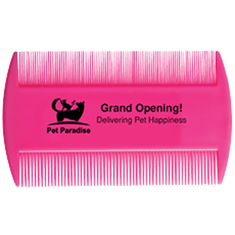 Pink Neon Flea Comb (3.5" x 2.063") 1