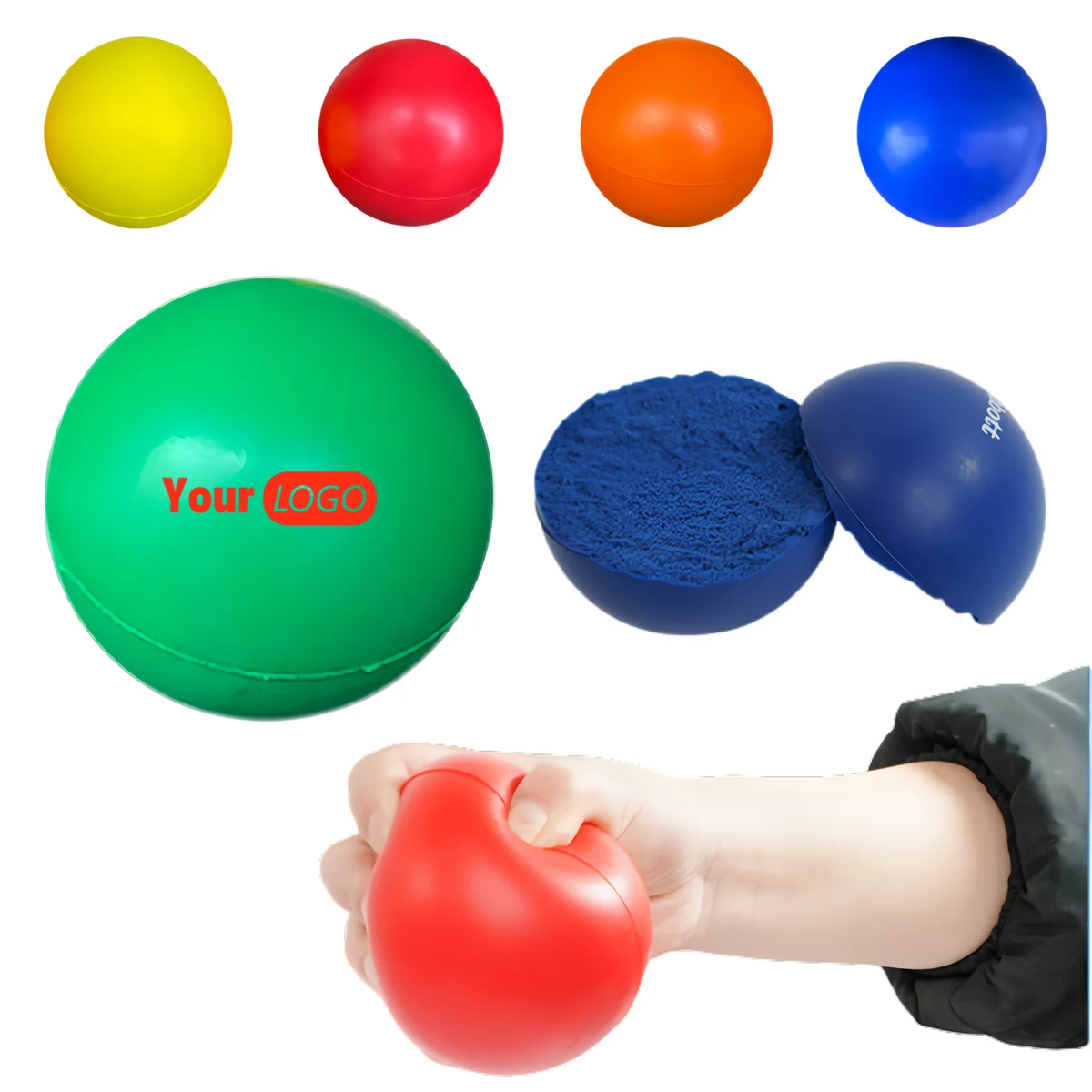 Six Sizes Of Stress-relief PU Grip Balls 1