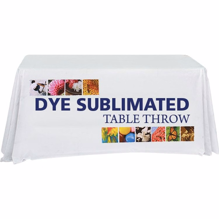 4' 3-Sided Economy Dye Sub Printed Table Throw