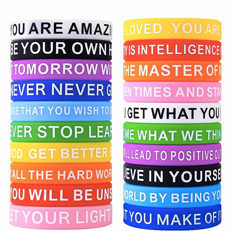 Multicolor Silicone Bracelet 100pcs