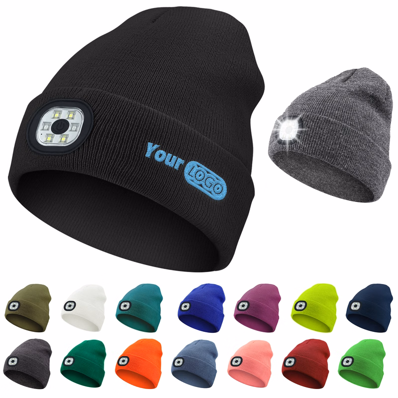 Acrylic Luminescent Led Knitted Hat