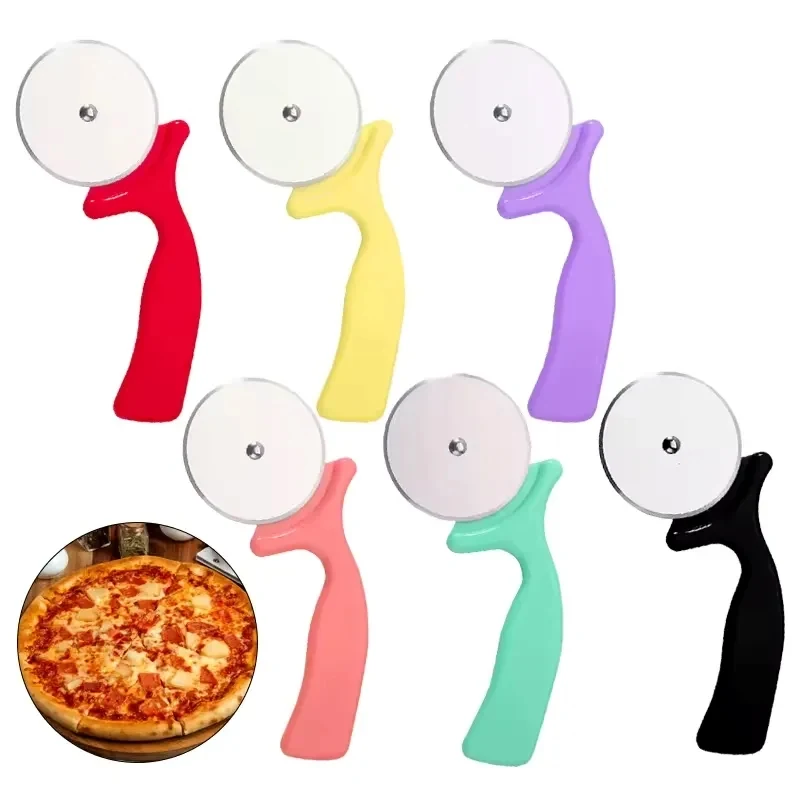 Portable Pizza Stainless Cutter Cutting Wheel Kitchen Gadget 1