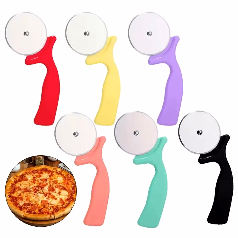 Portable Pizza Stainless Cutter Cutting Wheel Kitchen Gadget