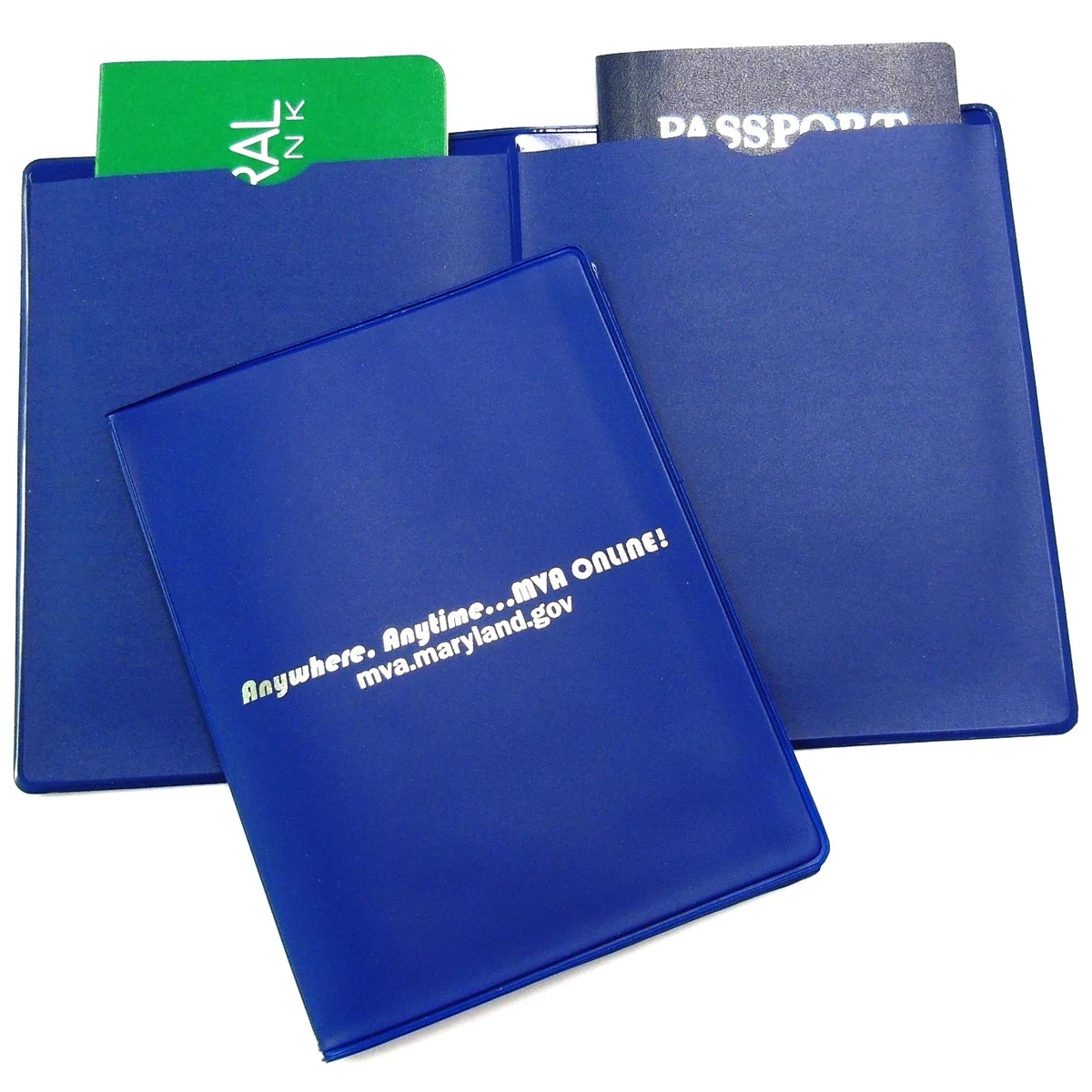 Bi-Fold Insurance/Passport Case (2 Opaque Inside Pockets) 4 5/8" x 6 1/8" 1