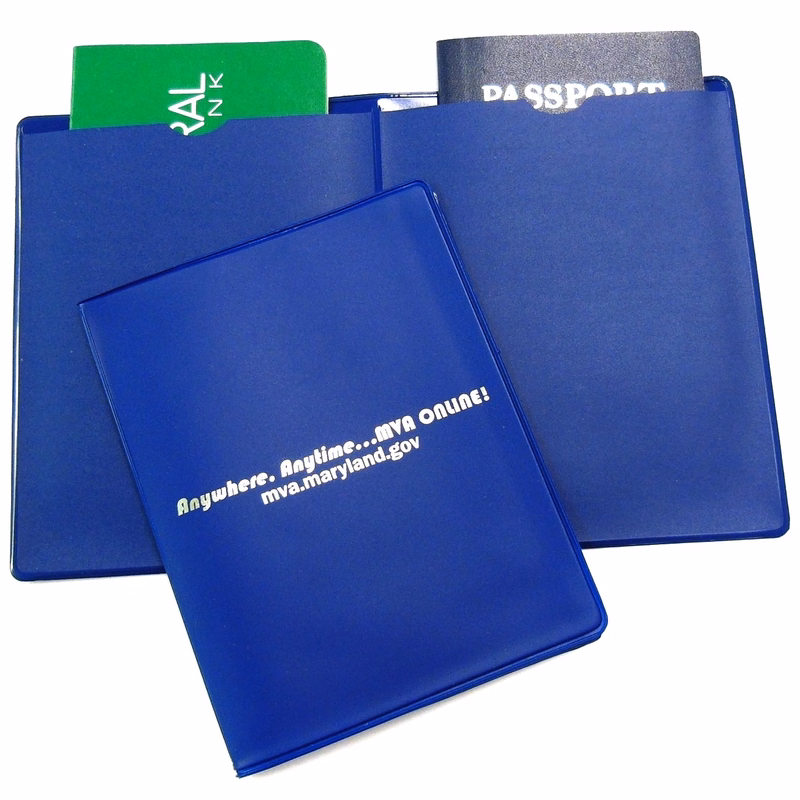 Bi-Fold Insurance/Passport Case (2 Opaque Inside Pockets) 4 5/8" x 6 1/8"