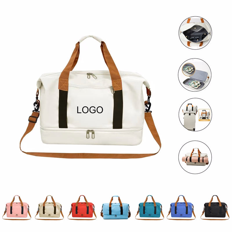 Travel Duffle Bag with Wet and
Shoe Compartment