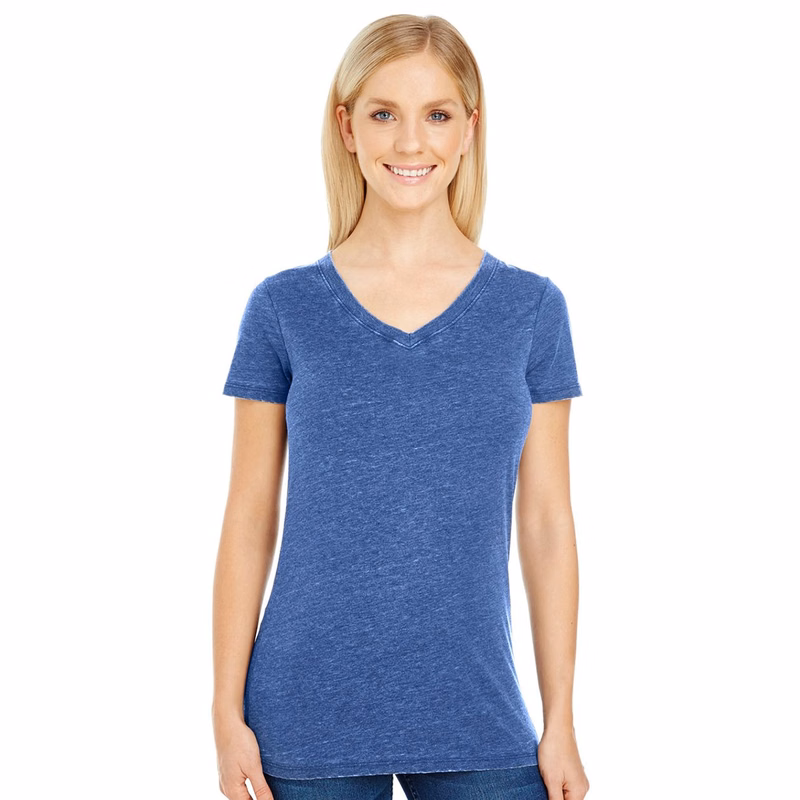 Women's Vintage Dye V-Neck T-Shirt - 208B