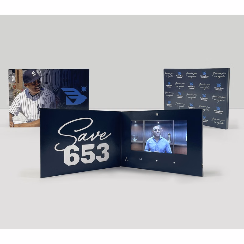 Custom Printed Full Color Flick Book Video Brochures - Side Fold