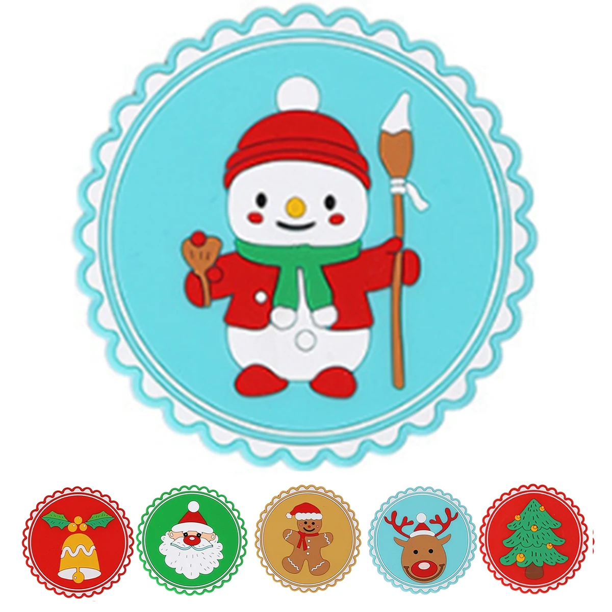 Christmas Rubber Heat Insulation Cup Coasters 1
