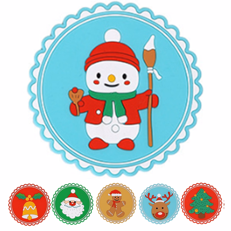 Christmas Rubber Heat Insulation Cup Coasters