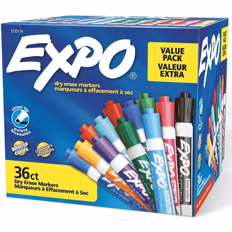 Dry Erase Markers - Intense Colors 36 Pack