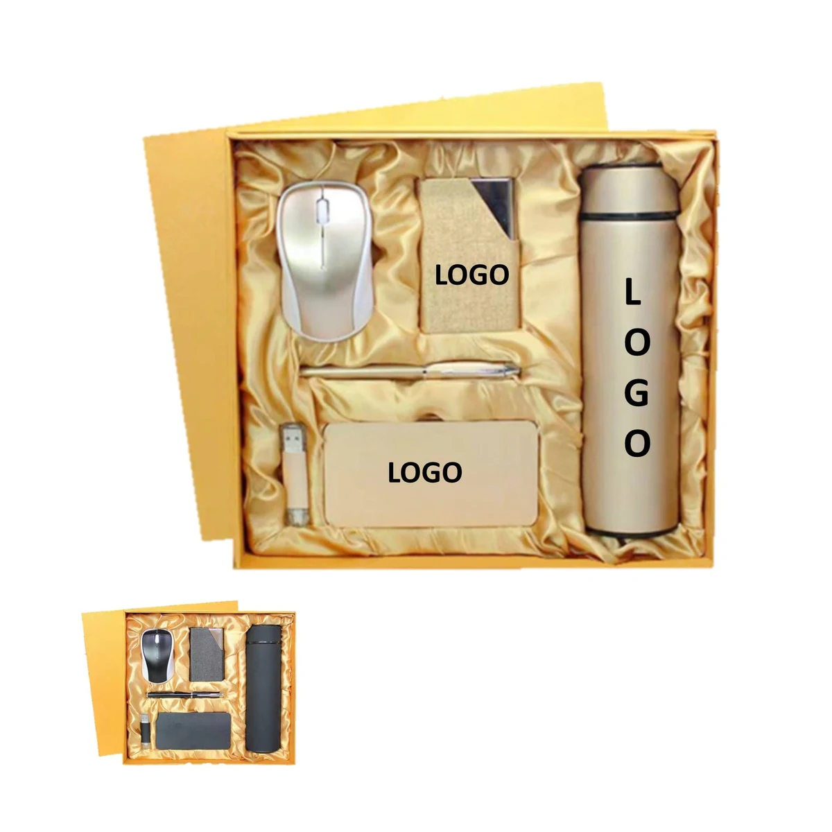 Business Gift Set Card Holder Power Bank Usb Drive Tumbler 1