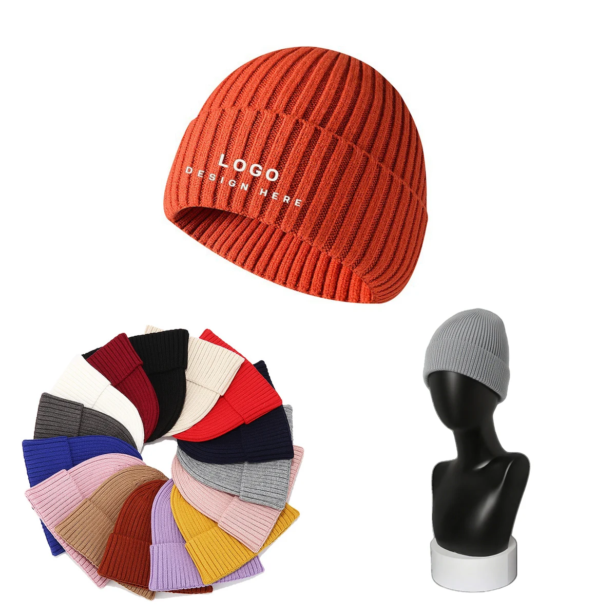 Casual Knitted Earmuffs Hat 1