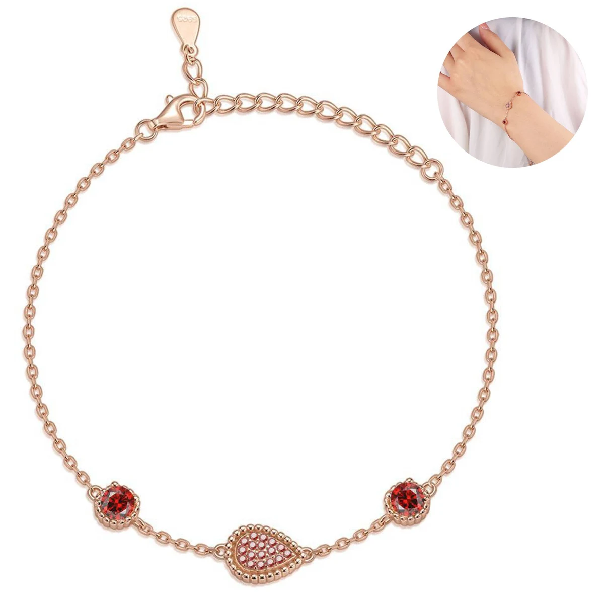 Alloy Statement rose gold bracelet 1