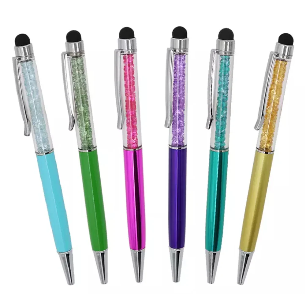 Metallic Crystal Bling Pen with Stylus 1