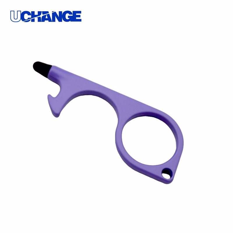 Zinc Alloy Touch Free Door Opener with Silicone Tip 3.1 Inch