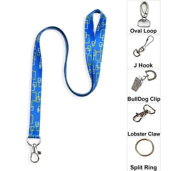 Custom 36-Inch Polyester Lanyard with Multiple Attachments — Trade Show Gear 1