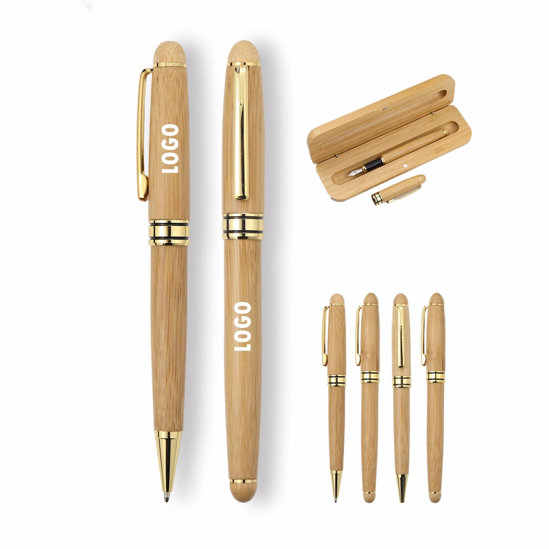 Signature Ballpoint Pen With Wood Case