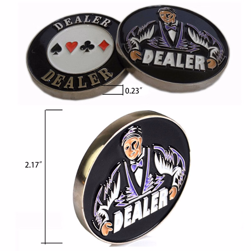 Texas Hold'em Poker Zinc Alloy Dealer Chip