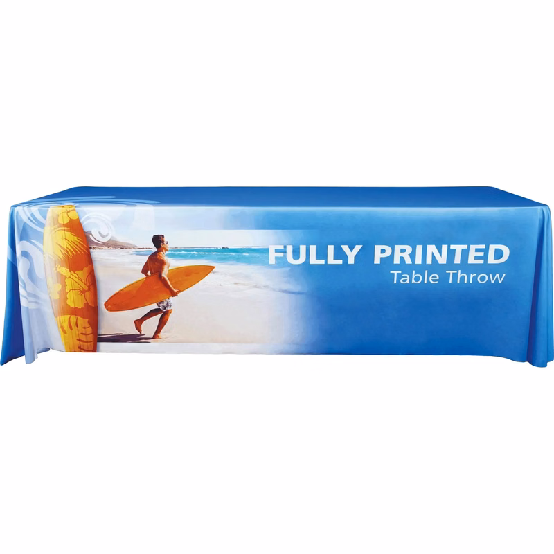 8Ft Fully Printed Table Throw (4-Sided with Dye-Sublimation)