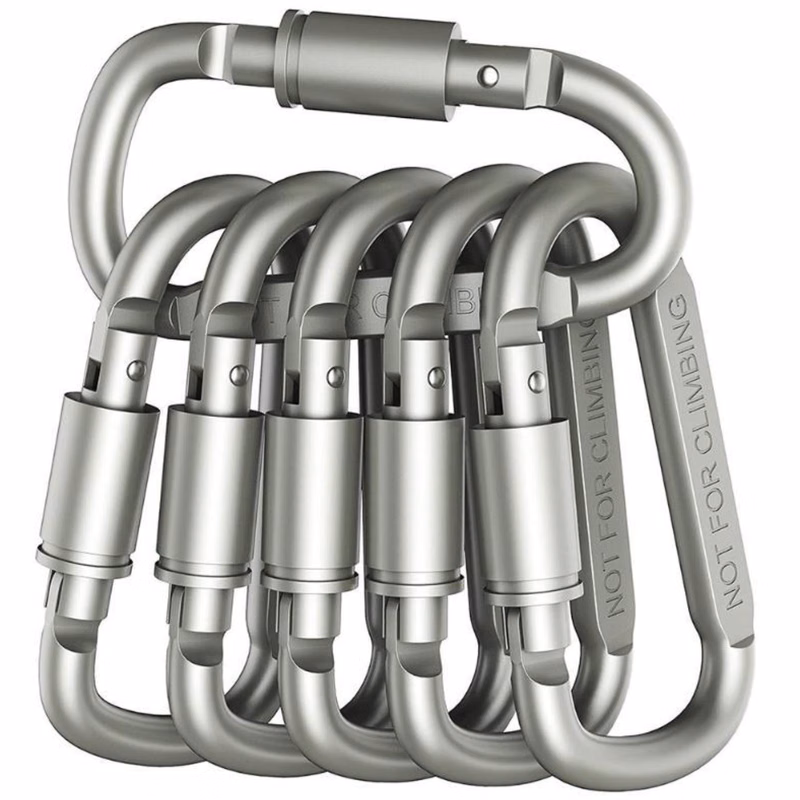 High Quality Flat Aluminum Carabiner D Ring