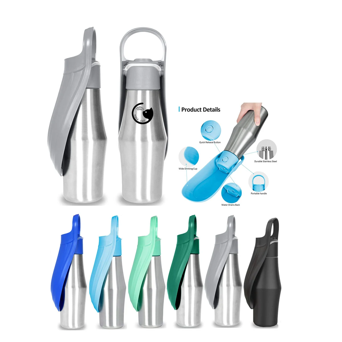 Stainless Steel Single Wall Pet Water Bottle 1