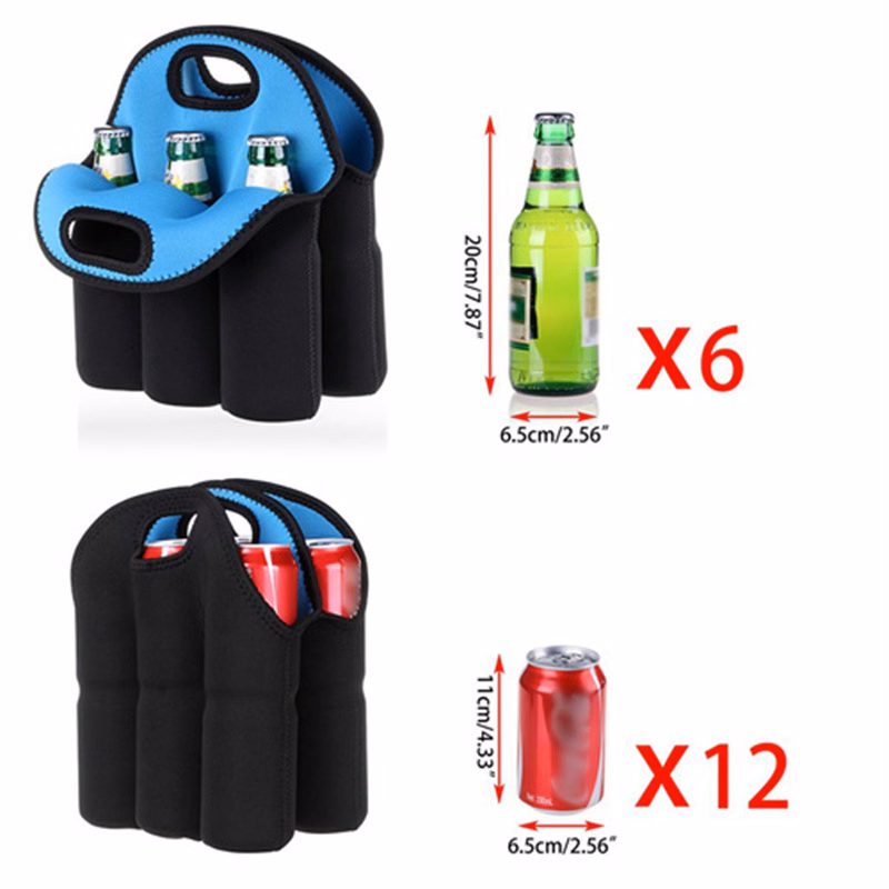 Six Pack Neoprene Cooler Wine-bottle Bag