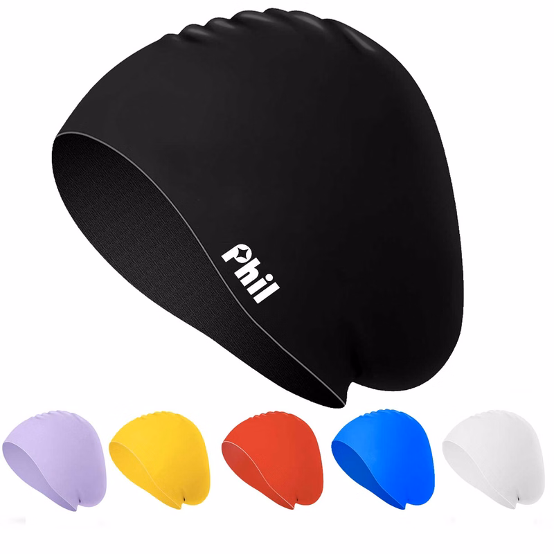 Waterproof Long Hair Cover Unisex Silicone Swim Cap