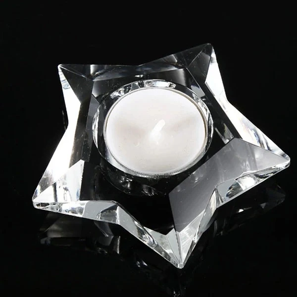 Star Shape Crystal Tealight Candle Holder 1