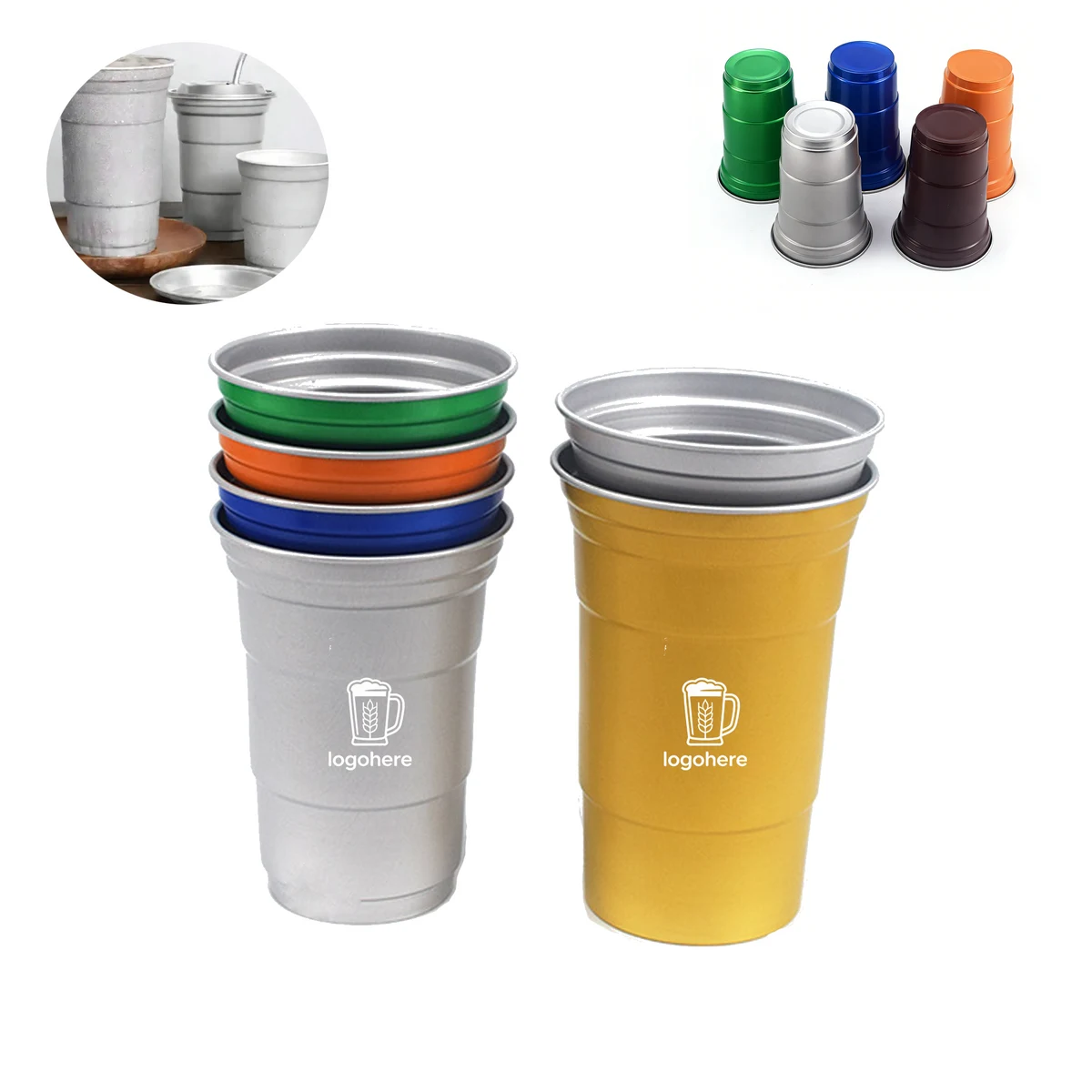 Disposable Metal Party Drinking Cups 1