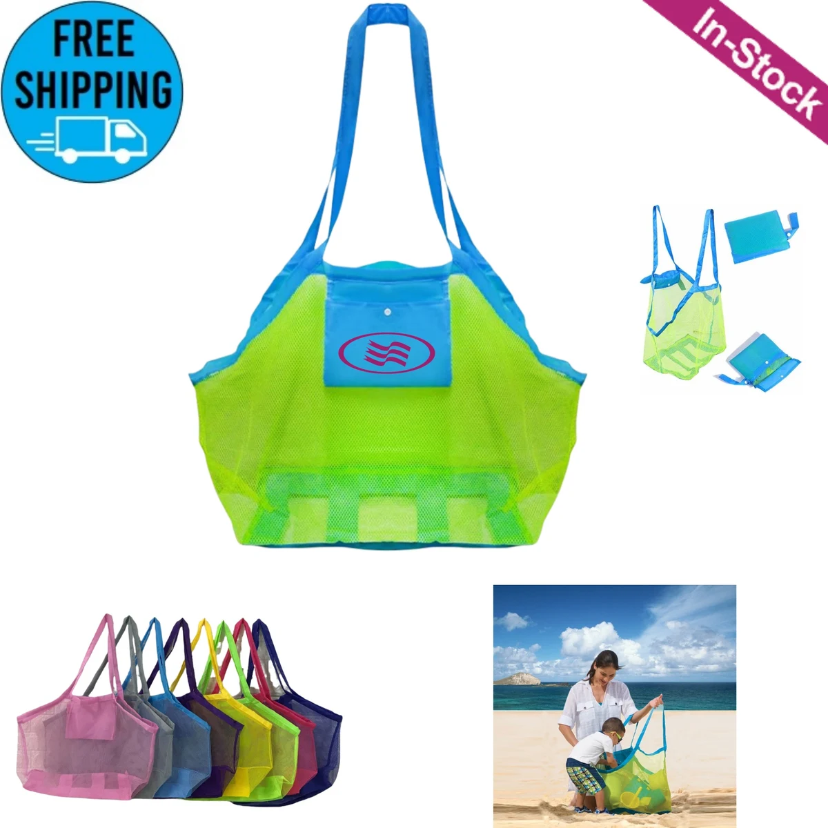 Extra Large Mesh Beach Bag 1