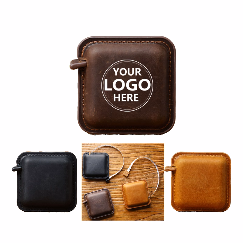 Vintage Genuine Leather Mini Tape Measure