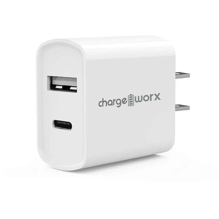 USB and USB-C Wall Charger - White 1