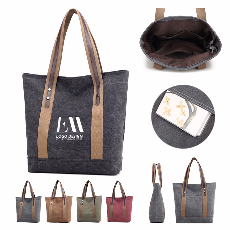 Canvas Tote Large Capacity Reusable Shopping Bag