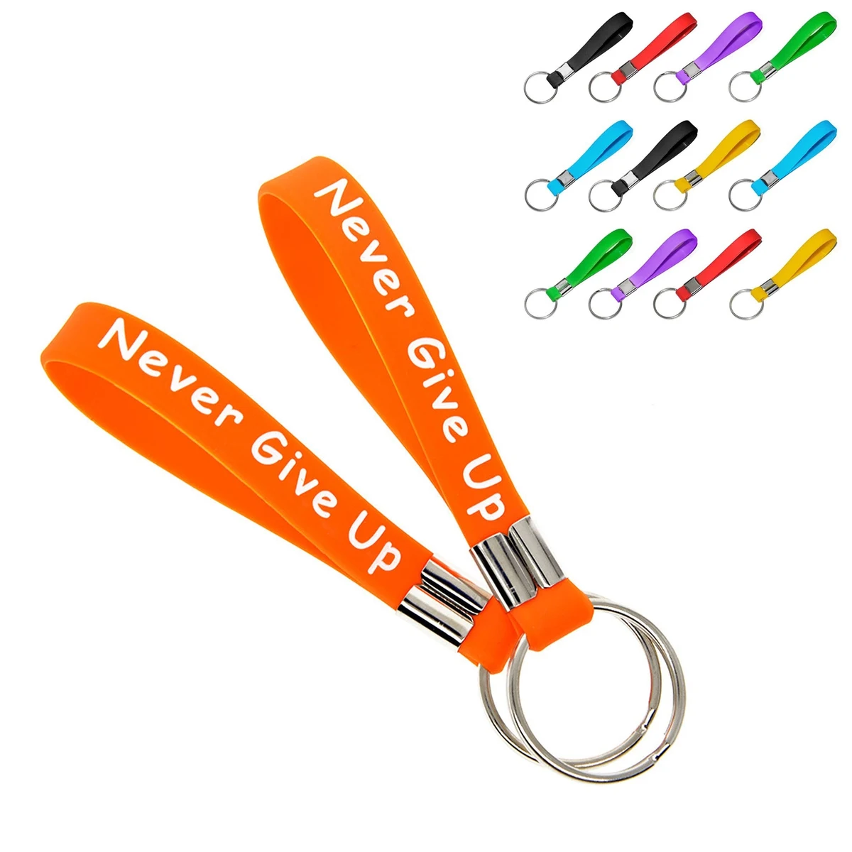 Motivational Silicone Bracelet Key Chain 1