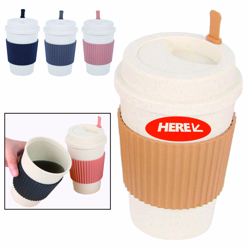 16OZ Wheat Straw Coffee Cup Full Color