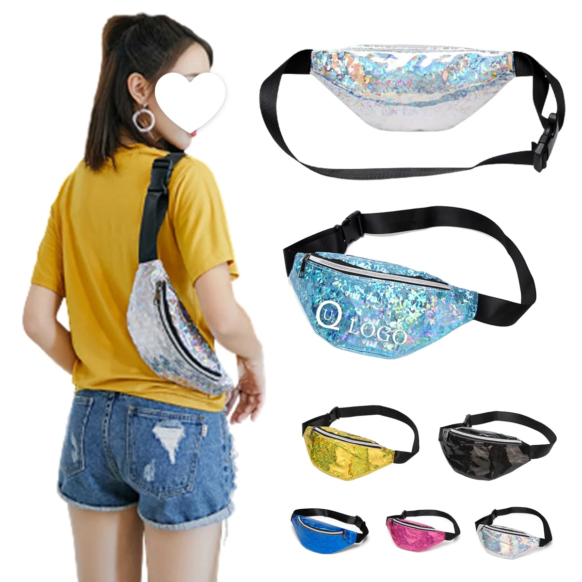 Colorful Sequins Personalized Waist Bag 1