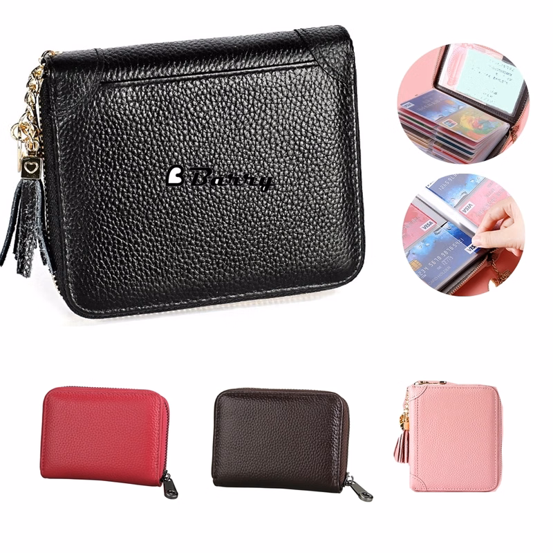 Retro Genuine Leather Pickup Bag Card Holder Wallet
