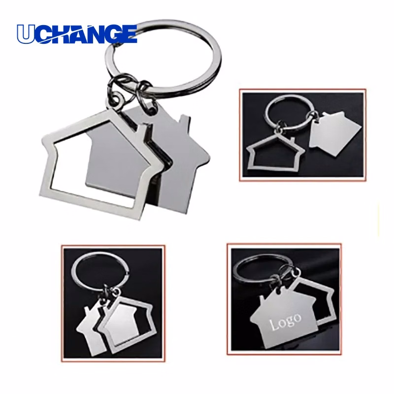 House Shaped Keychain Lightweight Pendant for Keys and Bags