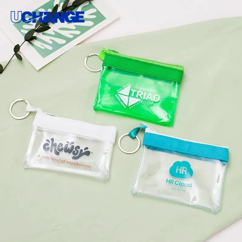PVC Coin Purse with Zipper and Keychain for Daily Use 1