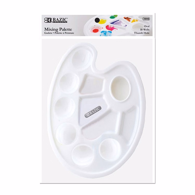 Oval Mixing Palettes w/Thumb Hole - 10 Wells 288 Count