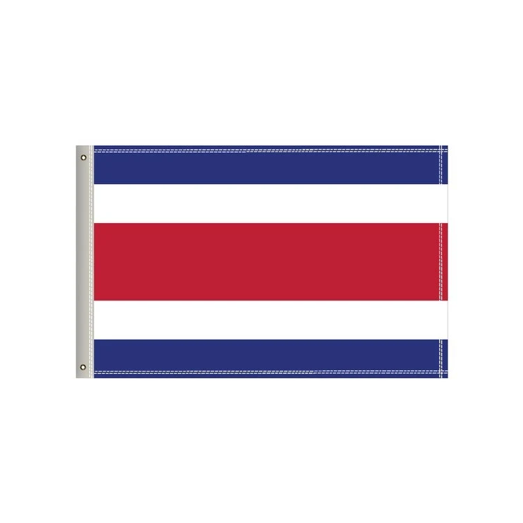 National Flag, Costa Rica, Double-Sided - 36"W x 24"H 1