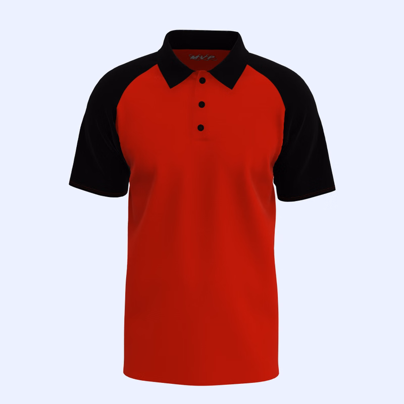 Raglan sleeve polo shirt