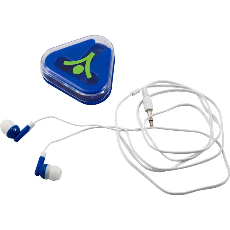 Ear Buds in Triangular Case 1