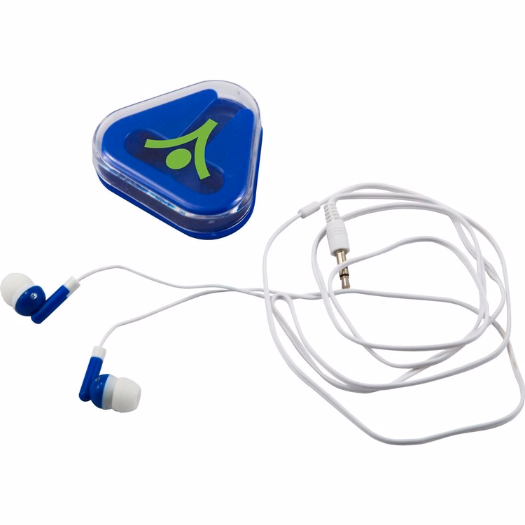 Ear Buds in Triangular Case