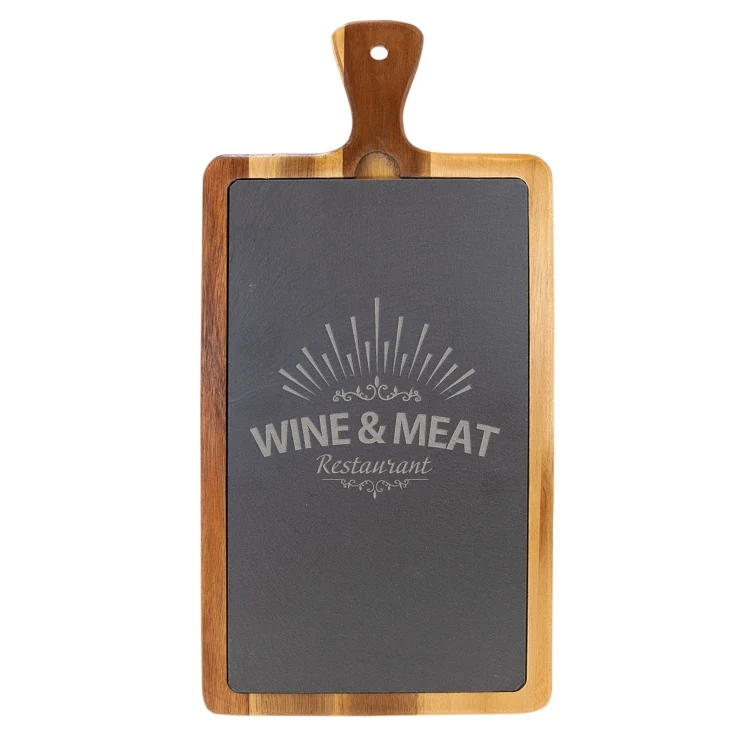 Lilly Acacia Wood & Slate Cutting Board 1