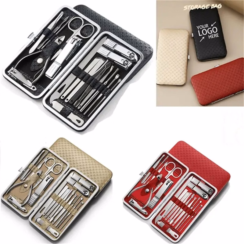 19 Pcs Stainless Steel Manicure Kit Nail Care Tools