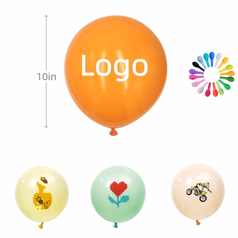 10" Full Color Custom Pattern Thickened Latex Balloons