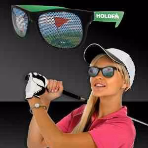 Golf Neon Green Billboard Sunglasses(Pad Print)